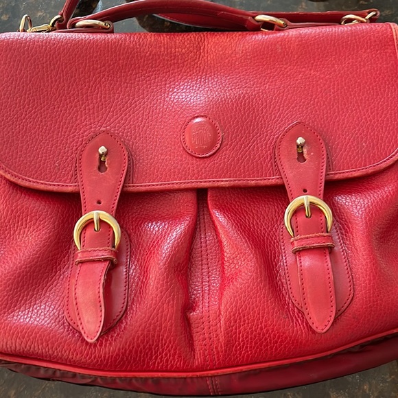 Mark Cross leather pebbled, leather flap shoulder bag. - Picture 3 of 7